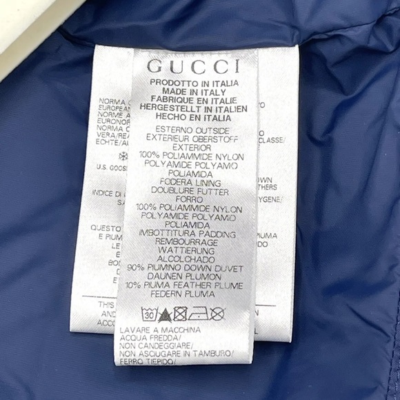 Gucci GG Kids 2011 Navy Blue Hooded Vest Size 9-12 Months GG Italy Vintage - Picture 7 of 8